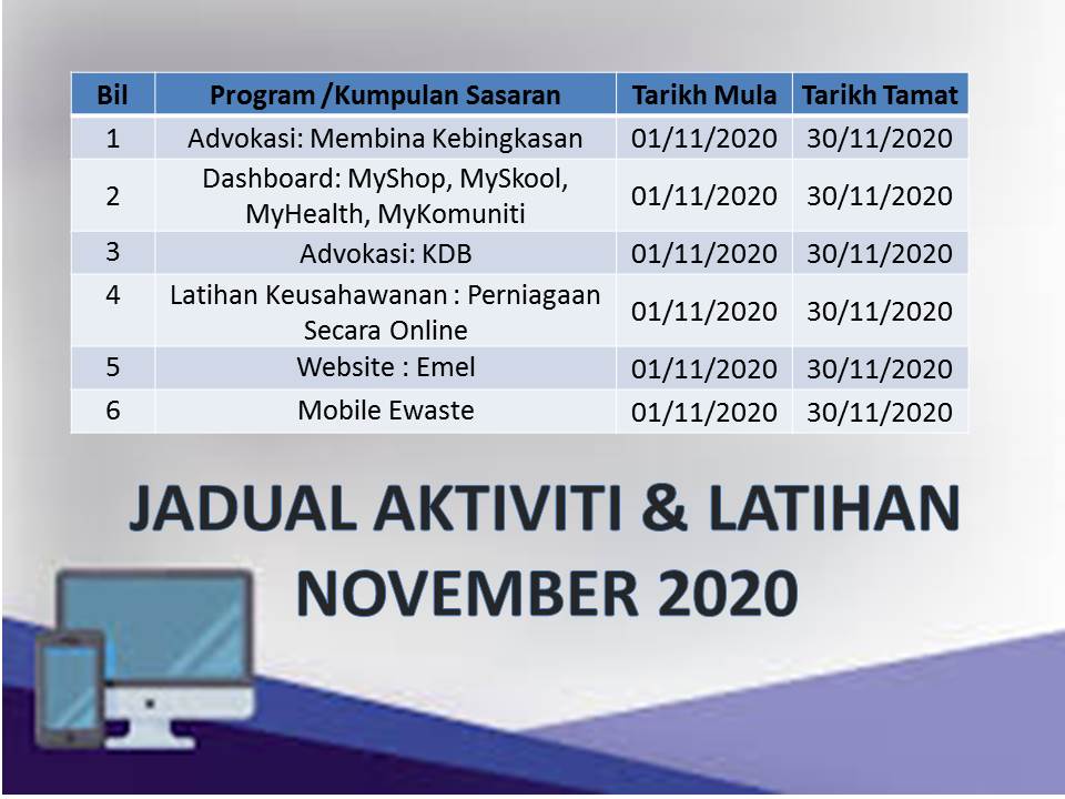 JADUAL AKTIVITI NOV 2020