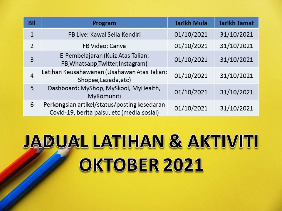 JADUAL AKTIVITI OKT 2021