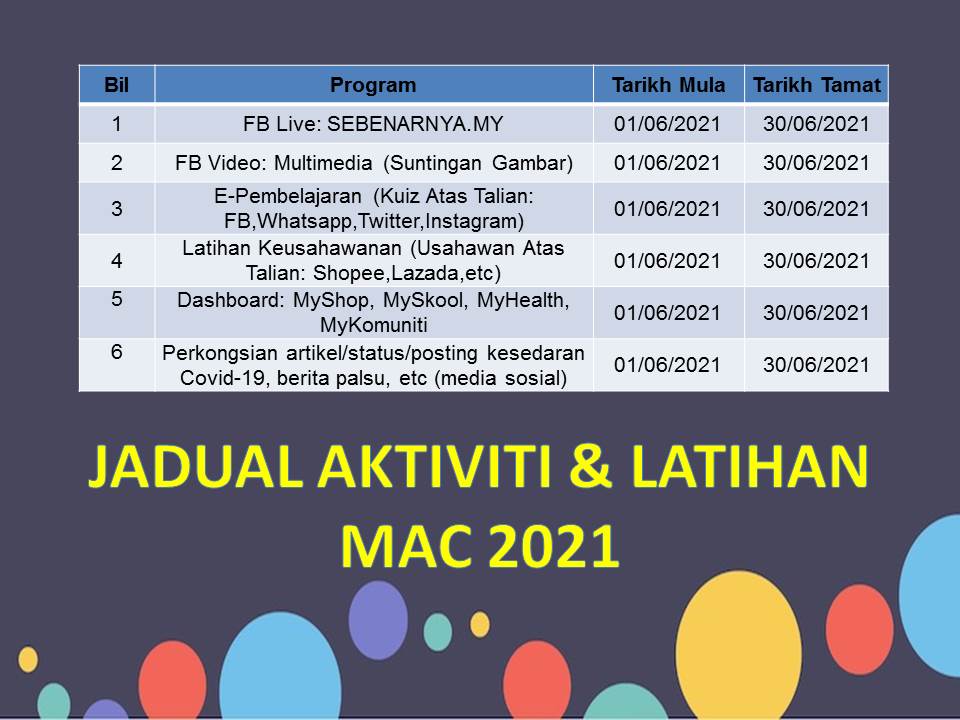 JADUAL AKTIVTI MAC 2021